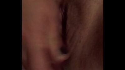 Pussy fucked close up with large dildo