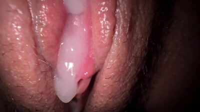 Hot close up fuck with finger in ass and cum inside tight pussy